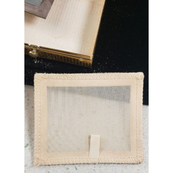 Vintage 1950's Dorset Fifth Avenue Powder Compact Lucite Silver Glitter Confetti - Picture 15 of 16